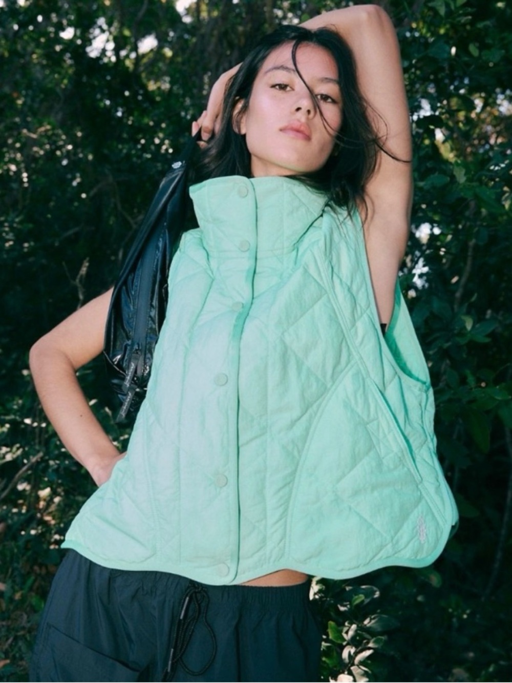 FP Movement by Free People Mint Green Quilted Puffer Vest